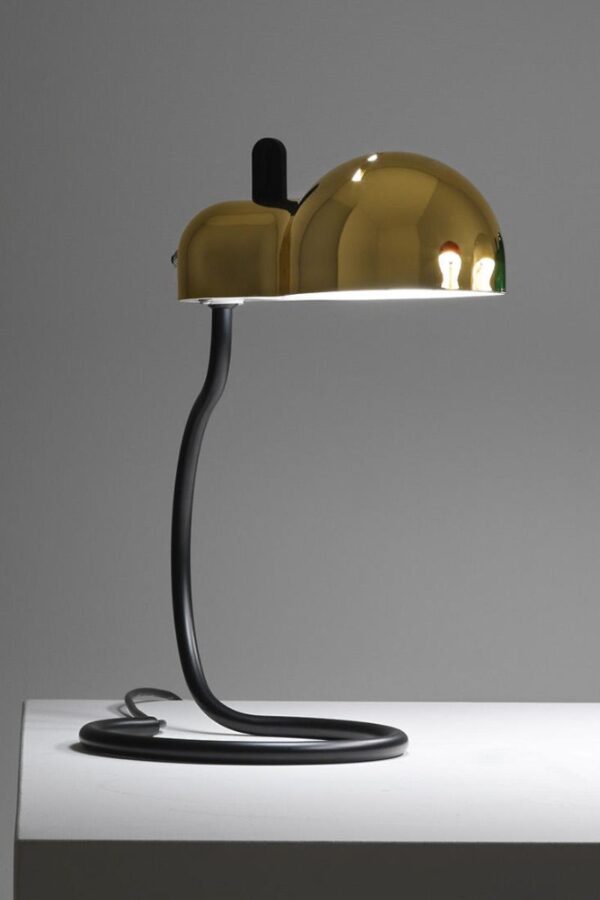 Stilnovo MINITOPO Lámpara de mesa italiana dorada Foto 1