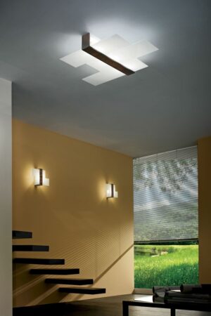 TRIAD S WALNUT Italian wall and ceiling light Picture 2
