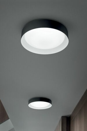 CREW 2 BLACK / WHITE Italian wall and ceiling light Picture 1