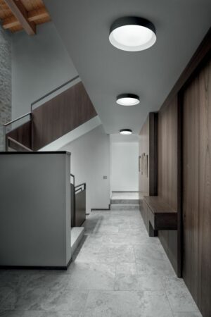 CREW 2 BLACK / WHITE Italian wall and ceiling light Picture 2